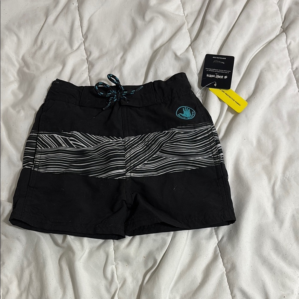 Body Glove Black and White Mesh Lined Shorts